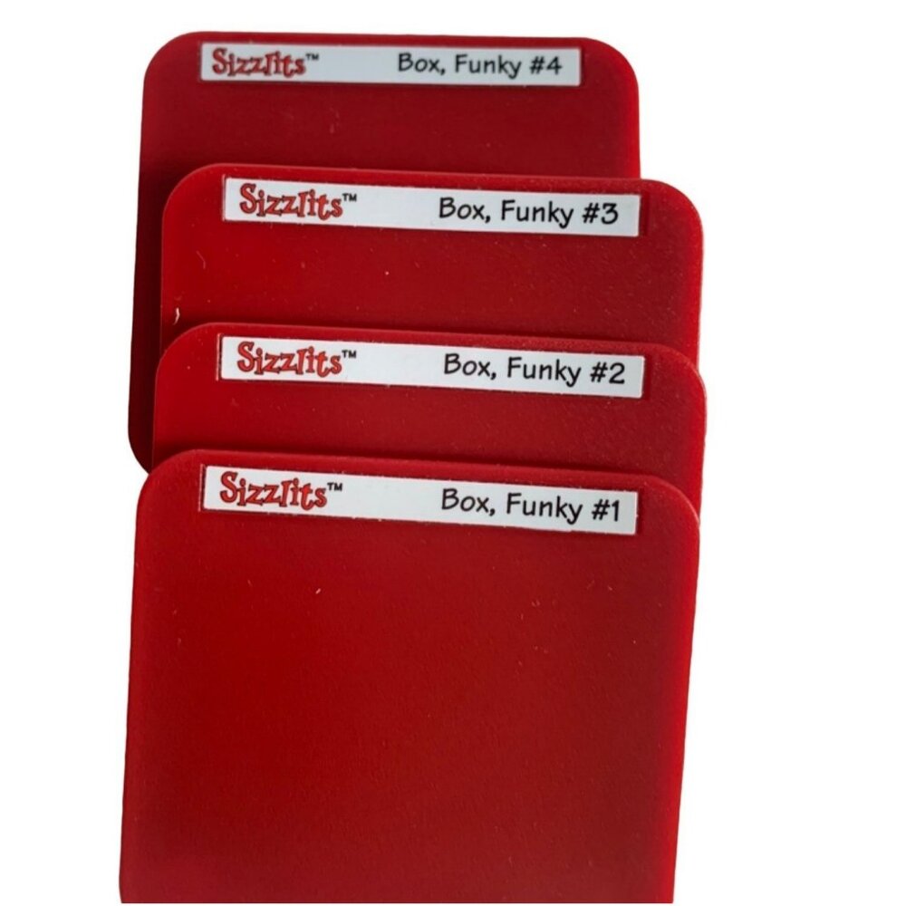 Sizzix Sizzlits Funky Box Craft Die Set Red
